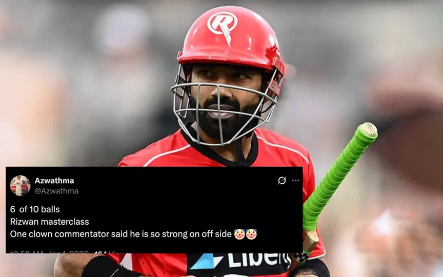 "Test in T20 mode": Fans mock Mohammad Rizwan for another BBL embarrassment